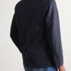 Unstructured Garment-Dyed Cotton and Linen-Blend Twill Blazer - BK Unstructured Garment-Dyed Cotton and Linen-Blend Twill Blazer - BK