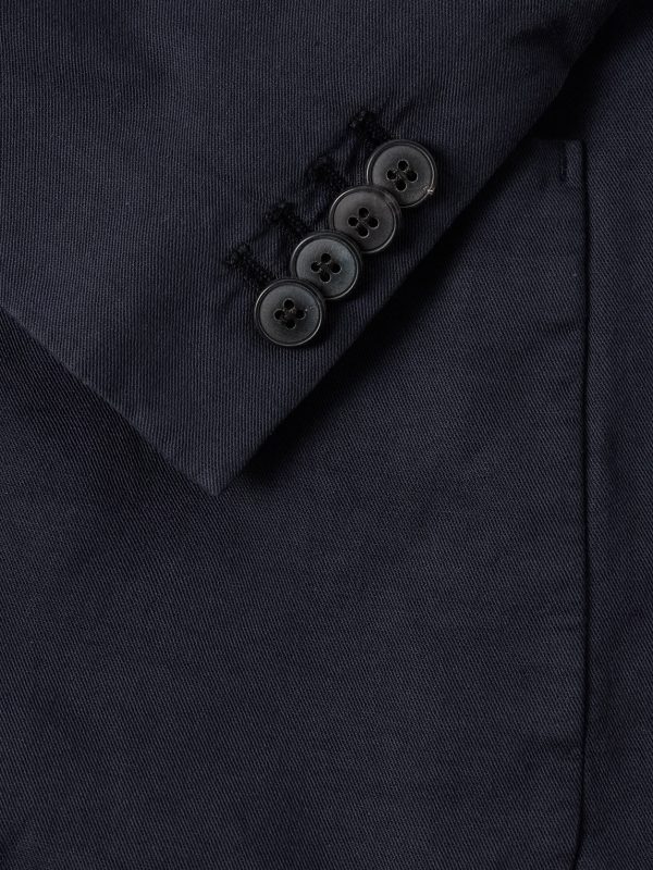 Unstructured Garment-Dyed Cotton and Linen-Blend Twill Blazer - CU Unstructured Garment-Dyed Cotton and Linen-Blend Twill Blazer - CU