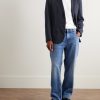 Unstructured Garment-Dyed Cotton and Linen-Blend Twill Blazer - OU Unstructured Garment-Dyed Cotton and Linen-Blend Twill Blazer - OU