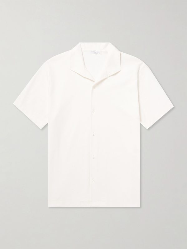 Convertible-Collar Cotton-Piqué Polo Shirt Convertible-Collar Cotton-Piqué Polo Shirt