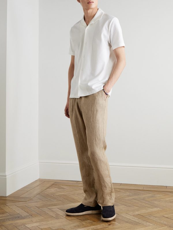 Convertible-Collar Cotton-Piqué Polo Shirt - OU Convertible-Collar Cotton-Piqué Polo Shirt - OU