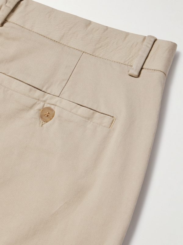 Straight-Leg Garment-Dyed Cotton-Blend Twill Chinos - CU Straight-Leg Garment-Dyed Cotton-Blend Twill Chinos - CU