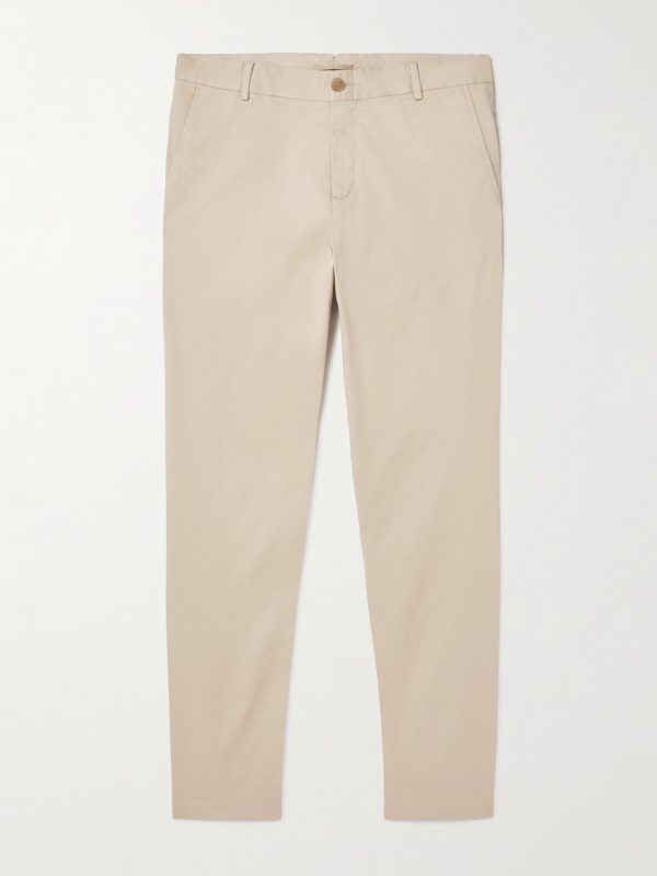 Straight-Leg Garment-Dyed Cotton-Blend Twill Chinos Straight-Leg Garment-Dyed Cotton-Blend Twill Chinos