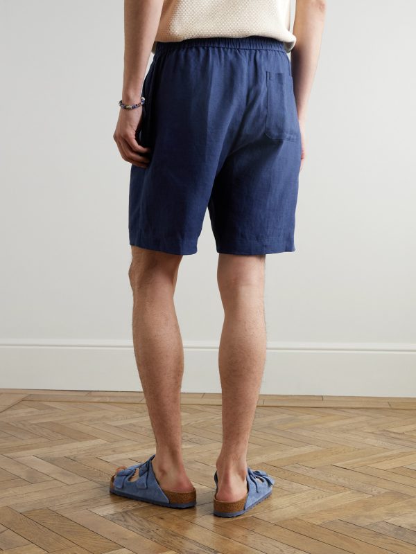 Straight-Leg Linen Shorts - BK
