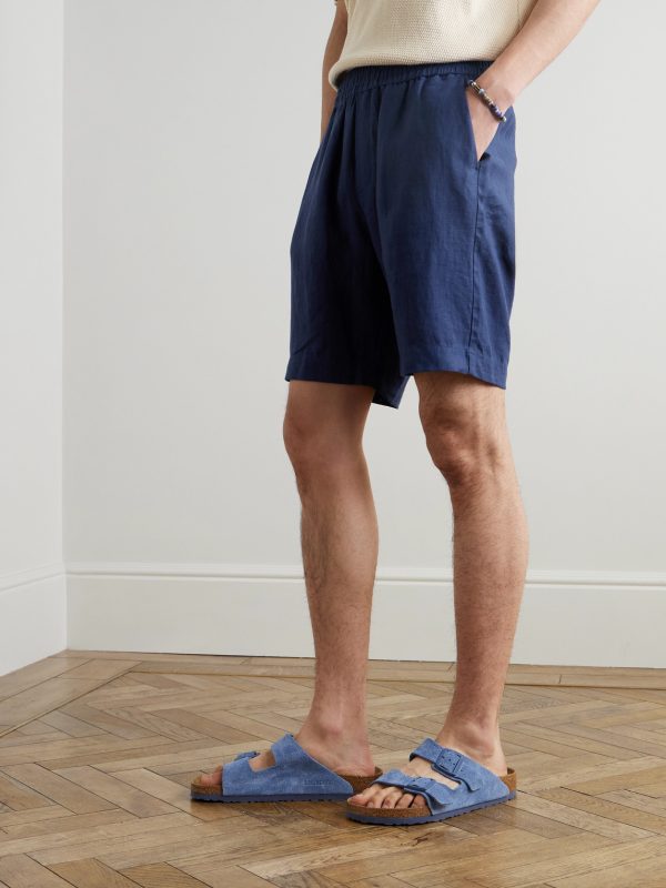 Straight-Leg Linen Shorts - FR