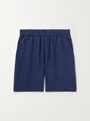 Straight-Leg Linen Shorts Straight-Leg Linen Shorts