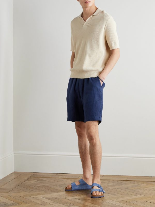 Straight-Leg Linen Shorts - OU