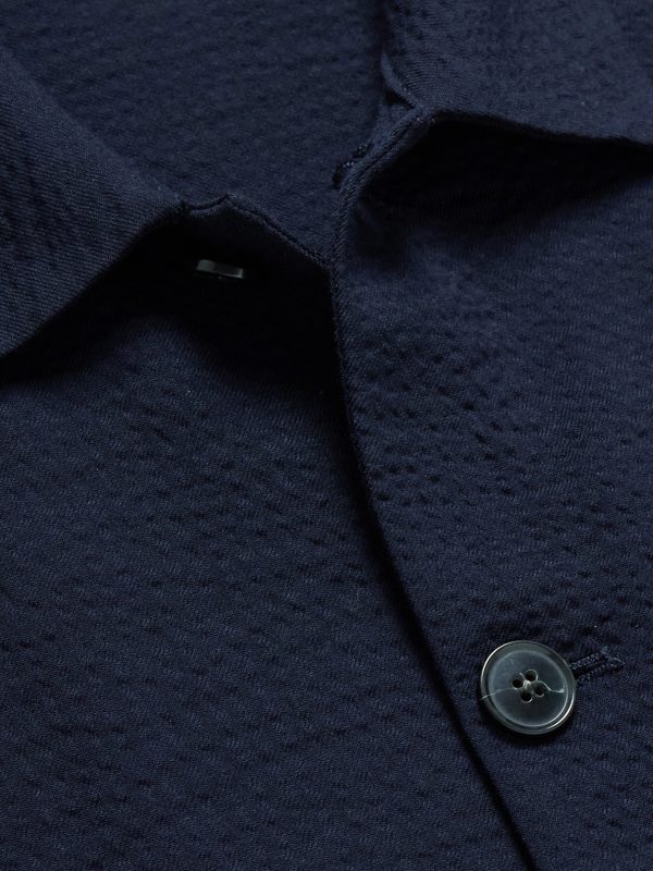 Wool-Blend Seersucker Shirt Jacket - CU