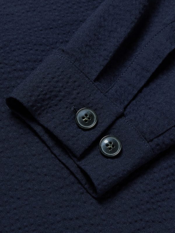 Wool-Blend Seersucker Shirt Jacket - E1