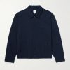 Wool-Blend Seersucker Shirt Jacket