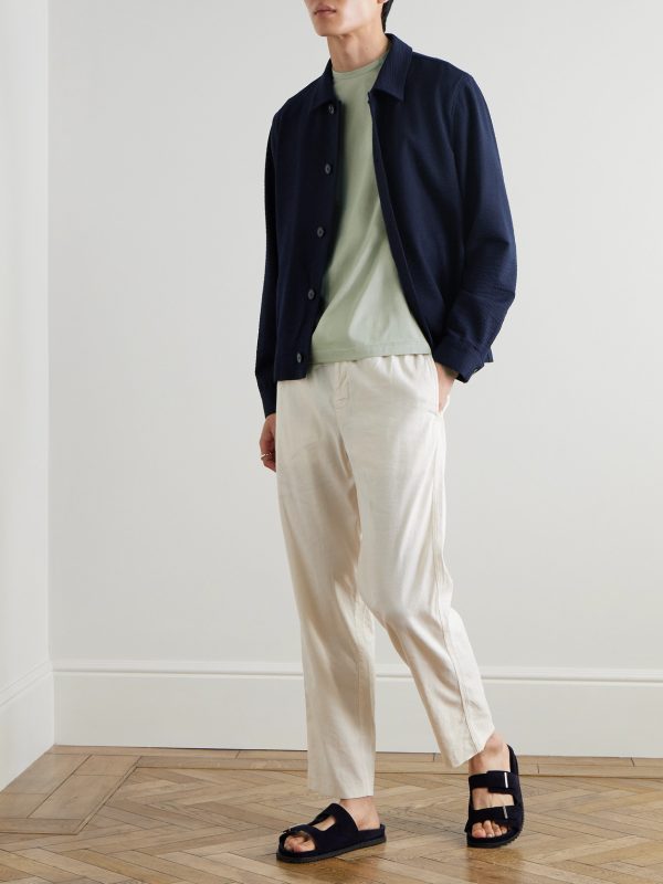 Wool-Blend Seersucker Shirt Jacket - OU