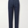 Tapered Pleated Linen Suit Trousers Tapered Pleated Linen Suit Trousers