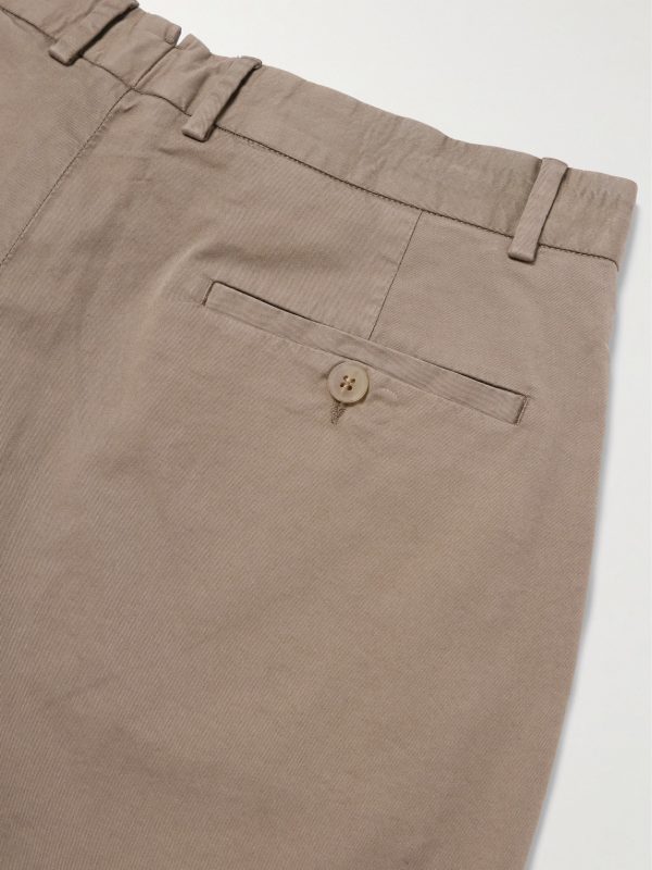 Straight-Leg Garment-Dyed Cotton-Blend Twill Chino Shorts - CU Straight-Leg Garment-Dyed Cotton-Blend Twill Chino Shorts - CU