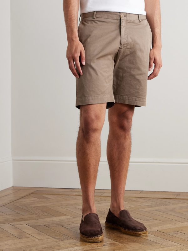 Straight-Leg Garment-Dyed Cotton-Blend Twill Chino Shorts - FR Straight-Leg Garment-Dyed Cotton-Blend Twill Chino Shorts - FR