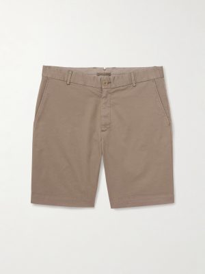 Straight-Leg Garment-Dyed Cotton-Blend Twill Chino Shorts Straight-Leg Garment-Dyed Cotton-Blend Twill Chino Shorts
