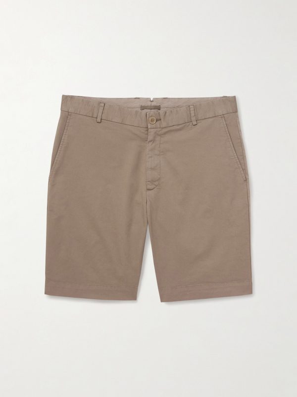 Straight-Leg Garment-Dyed Cotton-Blend Twill Chino Shorts Straight-Leg Garment-Dyed Cotton-Blend Twill Chino Shorts