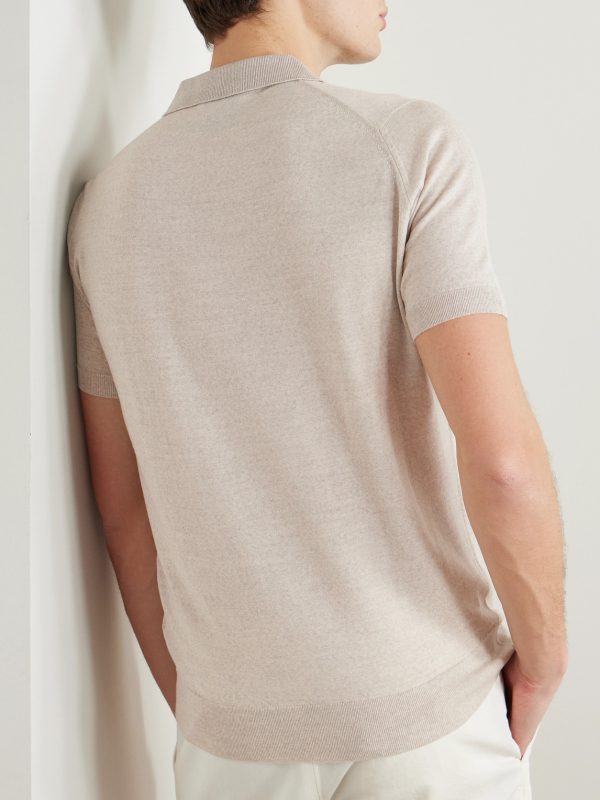 Payton Slim-Fit Wool Polo Shirt - BK Payton Slim-Fit Wool Polo Shirt - BK