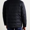 Quilted Green Storm System® Wool and Silk-Blend Twill Down Jacket - BK