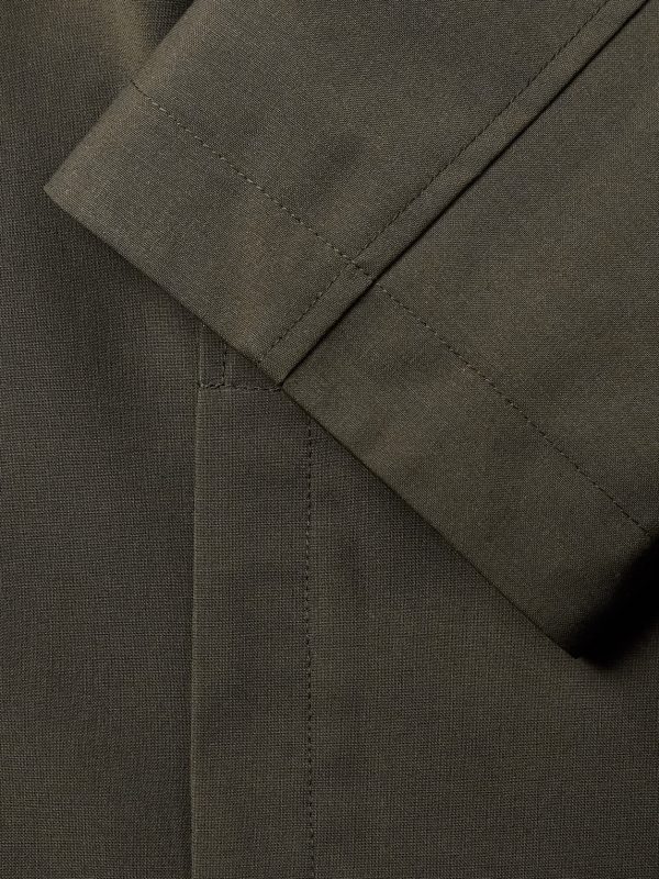 Leather-Trimmed Woven Jacket - E1 Leather-Trimmed Woven Jacket - E1