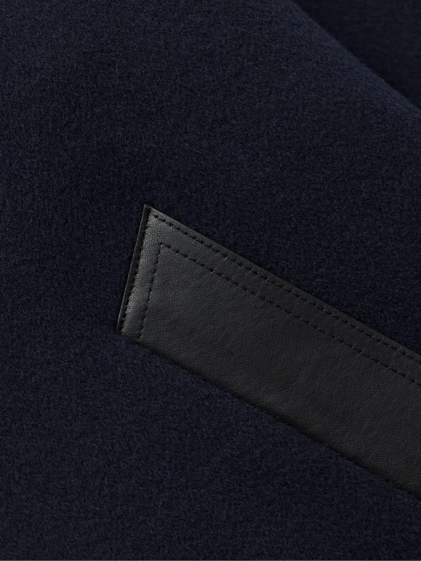 Leather-Trimmed Wool and Cashmere-Blend Felt Bomber Jacket - E1 Leather-Trimmed Wool and Cashmere-Blend Felt Bomber Jacket - E1