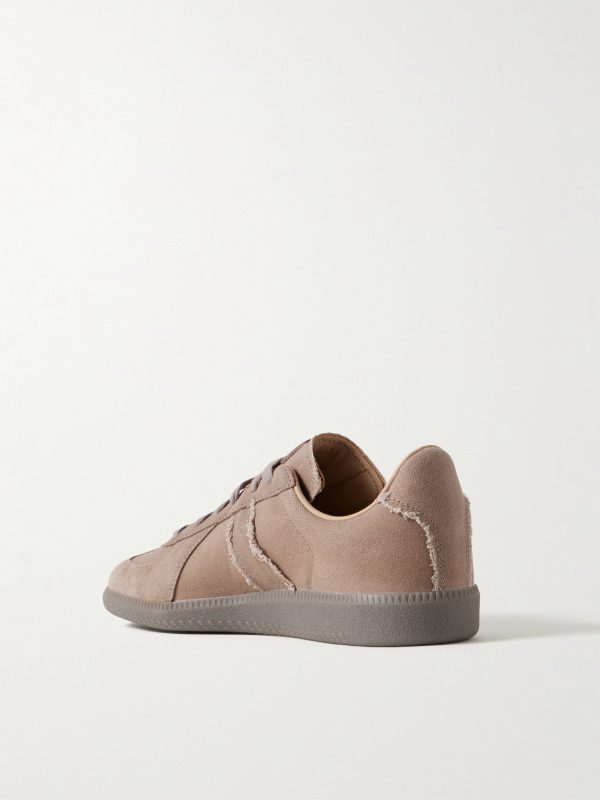 BW Army Suede-Trimmed Waxed-Canvas Sneakers - BK BW Army Suede-Trimmed Waxed-Canvas Sneakers - BK