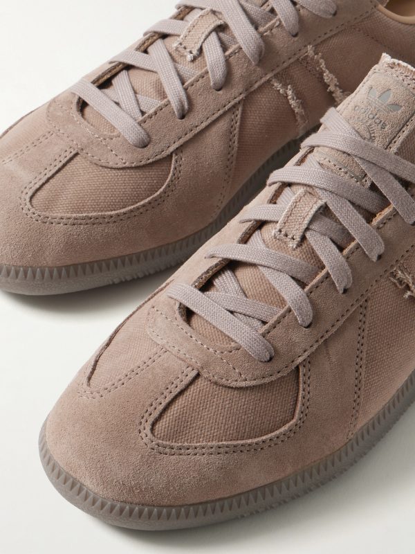 BW Army Suede-Trimmed Waxed-Canvas Sneakers - CU BW Army Suede-Trimmed Waxed-Canvas Sneakers - CU