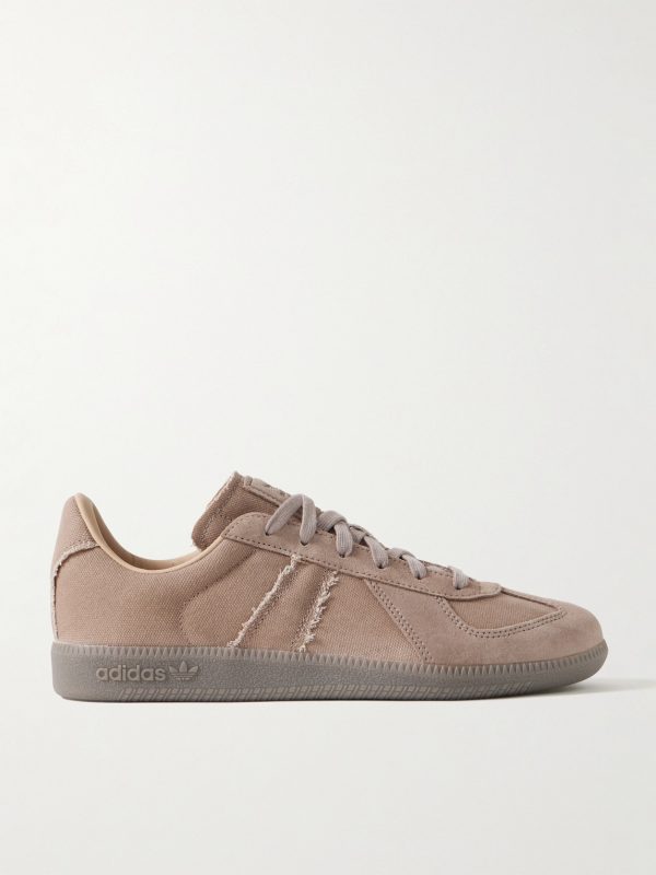 BW Army Suede-Trimmed Waxed-Canvas Sneakers BW Army Suede-Trimmed Waxed-Canvas Sneakers