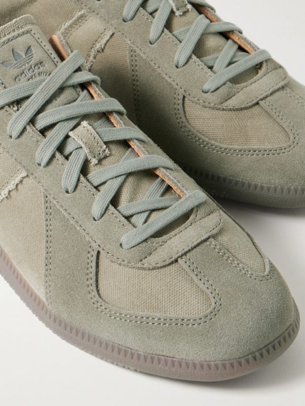 BW Army Suede-Trimmed Waxed-Canvas Sneakers - CU BW Army Suede-Trimmed Waxed-Canvas Sneakers - CU