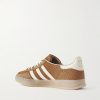 Gazelle Indoor Leather and Nubuck-Trimmed Basketweave Cotton Sneakers - BK Gazelle Indoor Leather and Nubuck-Trimmed Basketweave Cotton Sneakers - BK