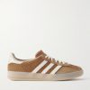 Gazelle Indoor Leather and Nubuck-Trimmed Basketweave Cotton Sneakers Gazelle Indoor Leather and Nubuck-Trimmed Basketweave Cotton Sneakers