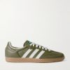 Samba OG Nubuck-Trimmed Full-Grain Leather Sneakers