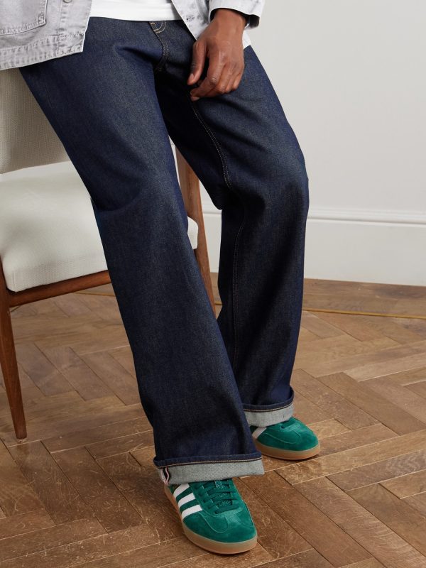 Gazelle Indoor Leather-Trimmed Suede Sneakers - OU Gazelle Indoor Leather-Trimmed Suede Sneakers - OU