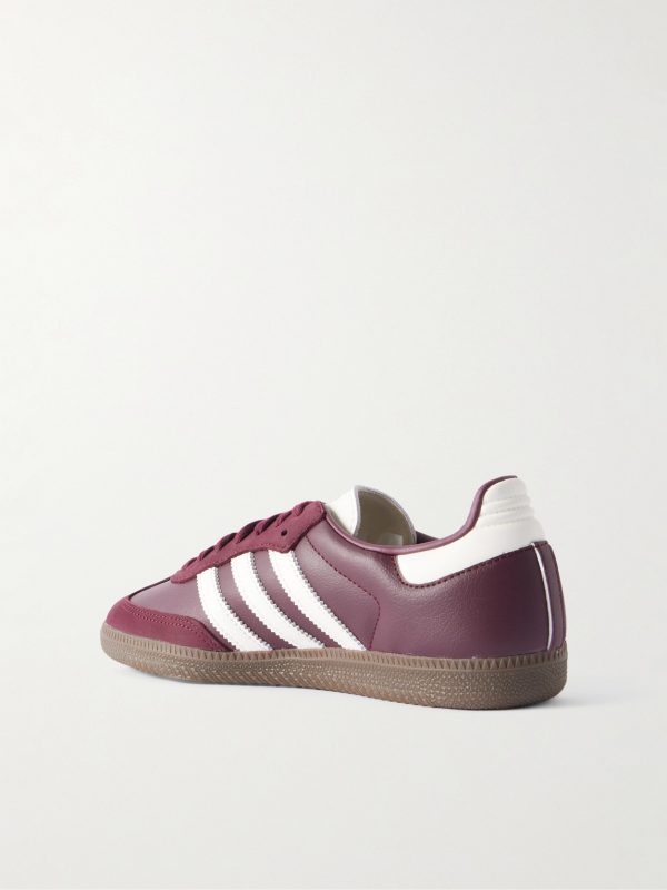 Samba OG Nubuck-Trimmed Leather Sneakers - BK