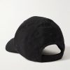 Cargo Distressed Logo-Embroidered Cotton-Ripstop Baseball Cap - BK