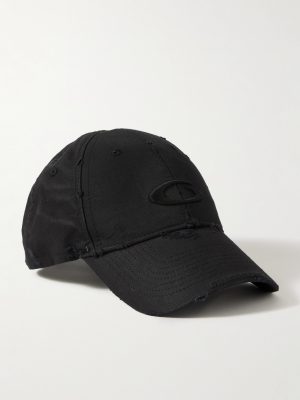 Cargo Distressed Logo-Embroidered Cotton-Ripstop Baseball Cap