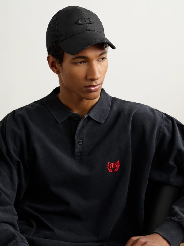 Cargo Distressed Logo-Embroidered Cotton-Ripstop Baseball Cap - OU