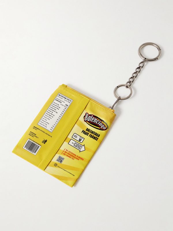 Chips Printed Leather Pouch - BK Chips Printed Leather Pouch - BK