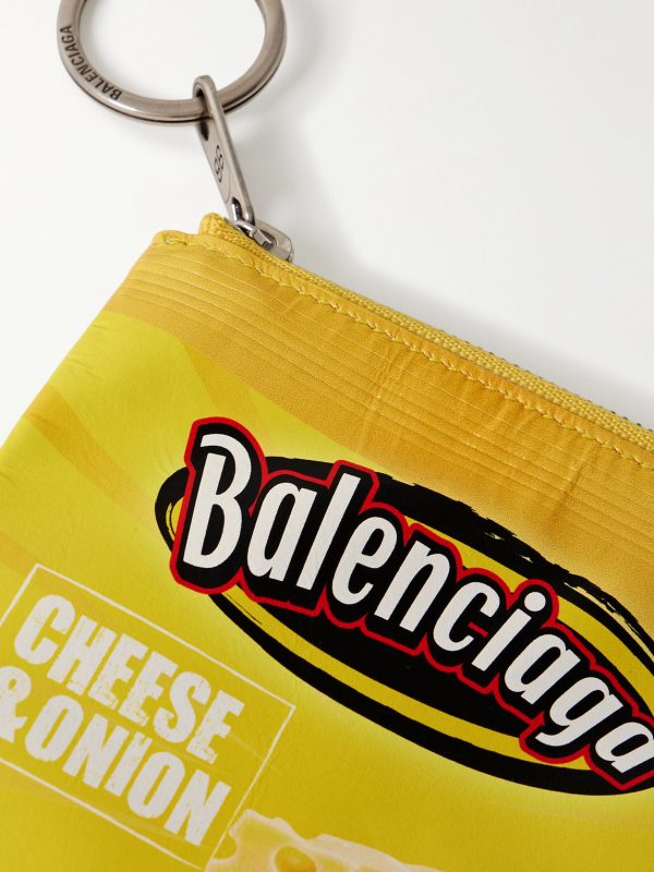Chips Printed Leather Pouch - CU Chips Printed Leather Pouch - CU
