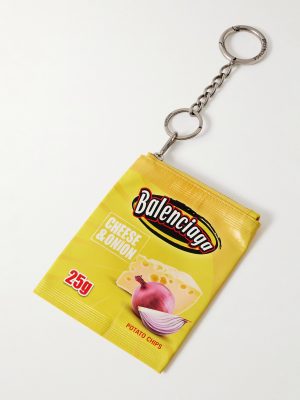 Chips Printed Leather Pouch