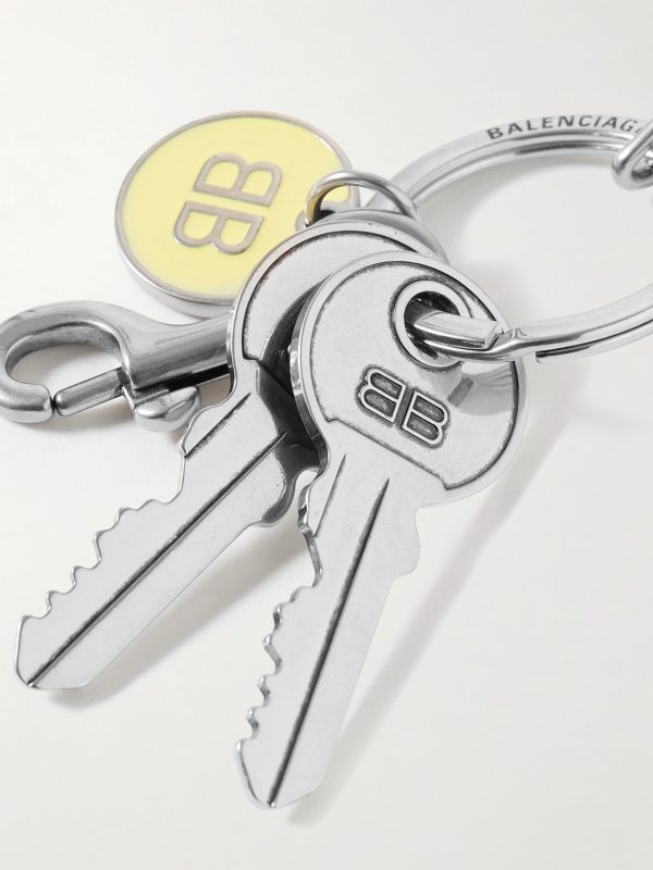 Silver-Tone and Enamel Keyring - CU Silver-Tone and Enamel Keyring - CU