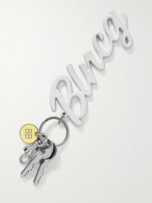 Silver-Tone and Enamel Keyring