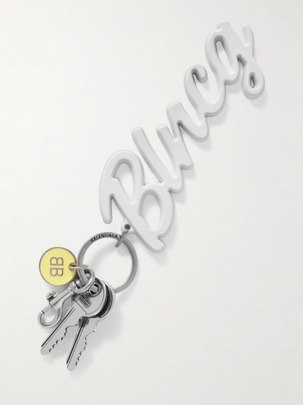 Silver-Tone and Enamel Keyring Silver-Tone and Enamel Keyring