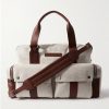 Leather-Trimmed Canvas Weekend Bag Leather-Trimmed Canvas Weekend Bag