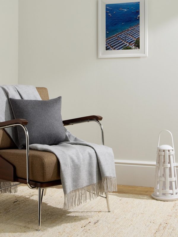 Fringed Cashmere and Silk-Blend Throw - OU Fringed Cashmere and Silk-Blend Throw - OU