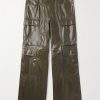 Straight-Leg Leather Cargo Trousers Straight-Leg Leather Cargo Trousers