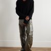 Straight-Leg Leather Cargo Trousers - OU Straight-Leg Leather Cargo Trousers - OU