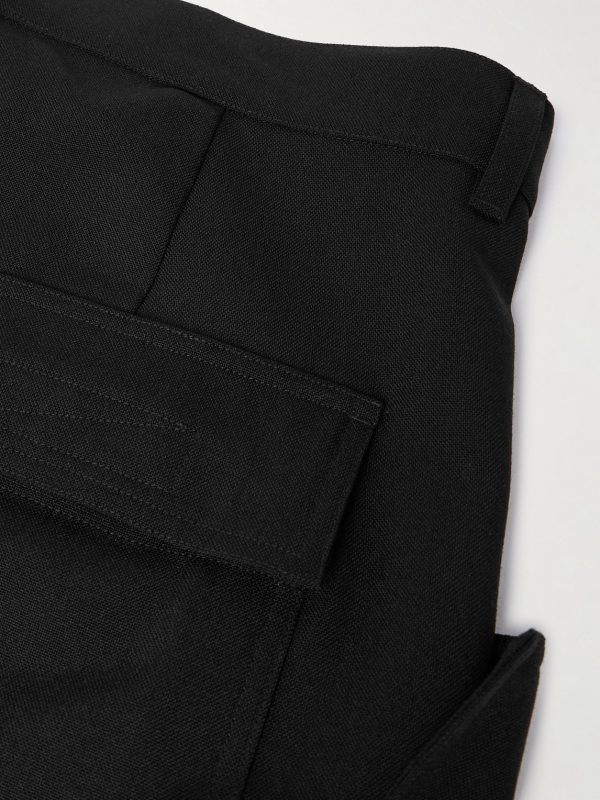 Stefan Wide-Leg Grain De Poudre Wool Trousers - CU