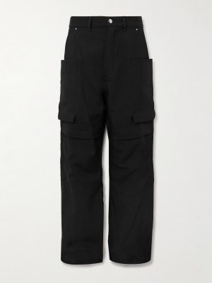 Stefan Wide-Leg Grain De Poudre Wool Trousers