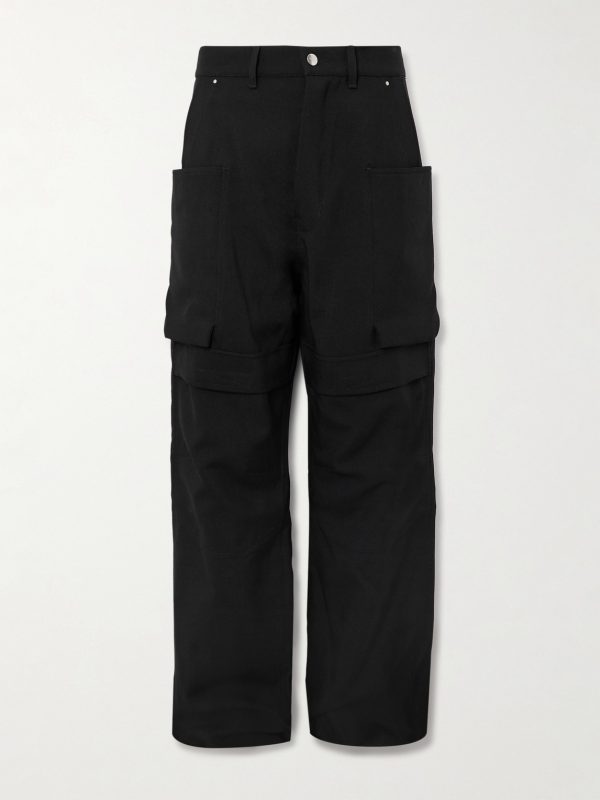Stefan Wide-Leg Grain De Poudre Wool Trousers