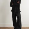 Stefan Wide-Leg Grain De Poudre Wool Trousers - OU